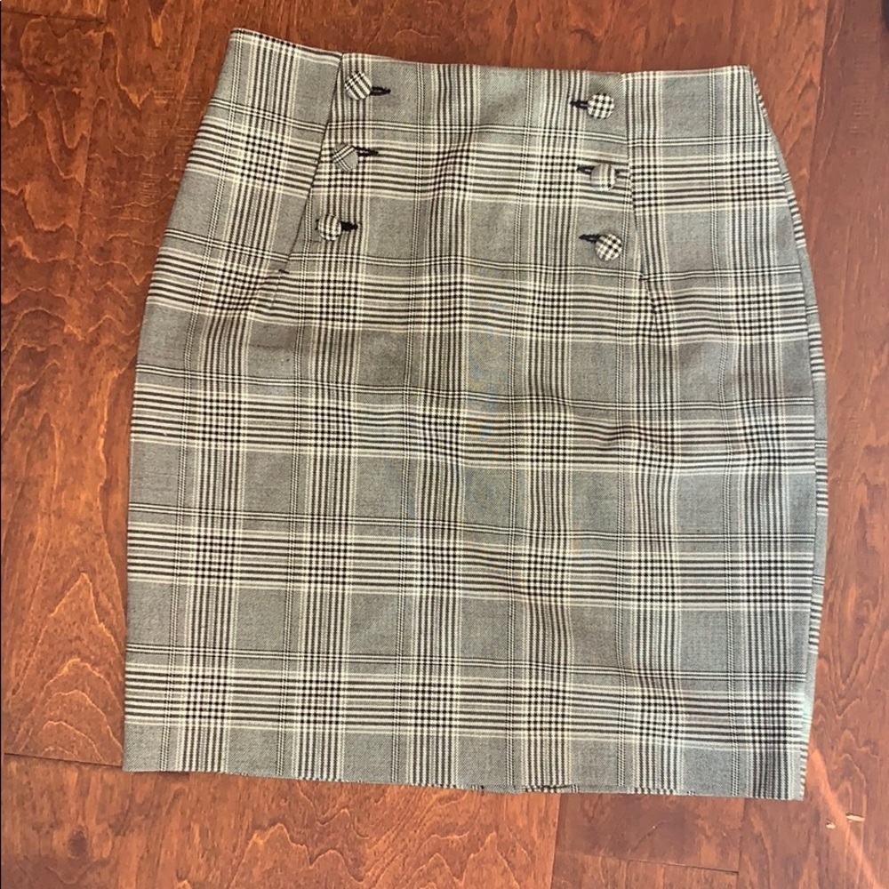 Long H&M plaid skirt